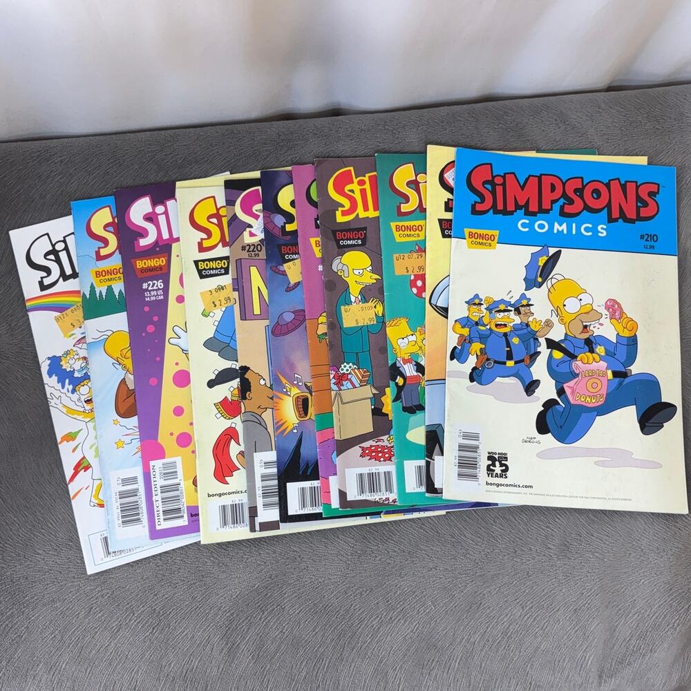 Bongo Simpsons Comic Books Lot of 11 210+212+213+216+217+218+220+223+226+235+240